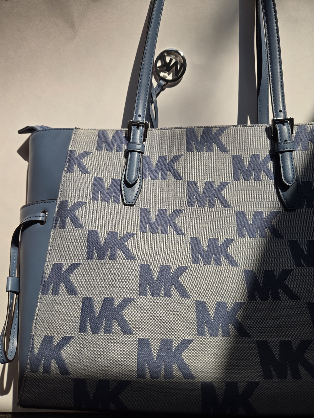 Michael Kors Blue  Canvas Tote - Picture 4 of 13